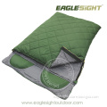 Twin size double sleeping bag for two with pillow